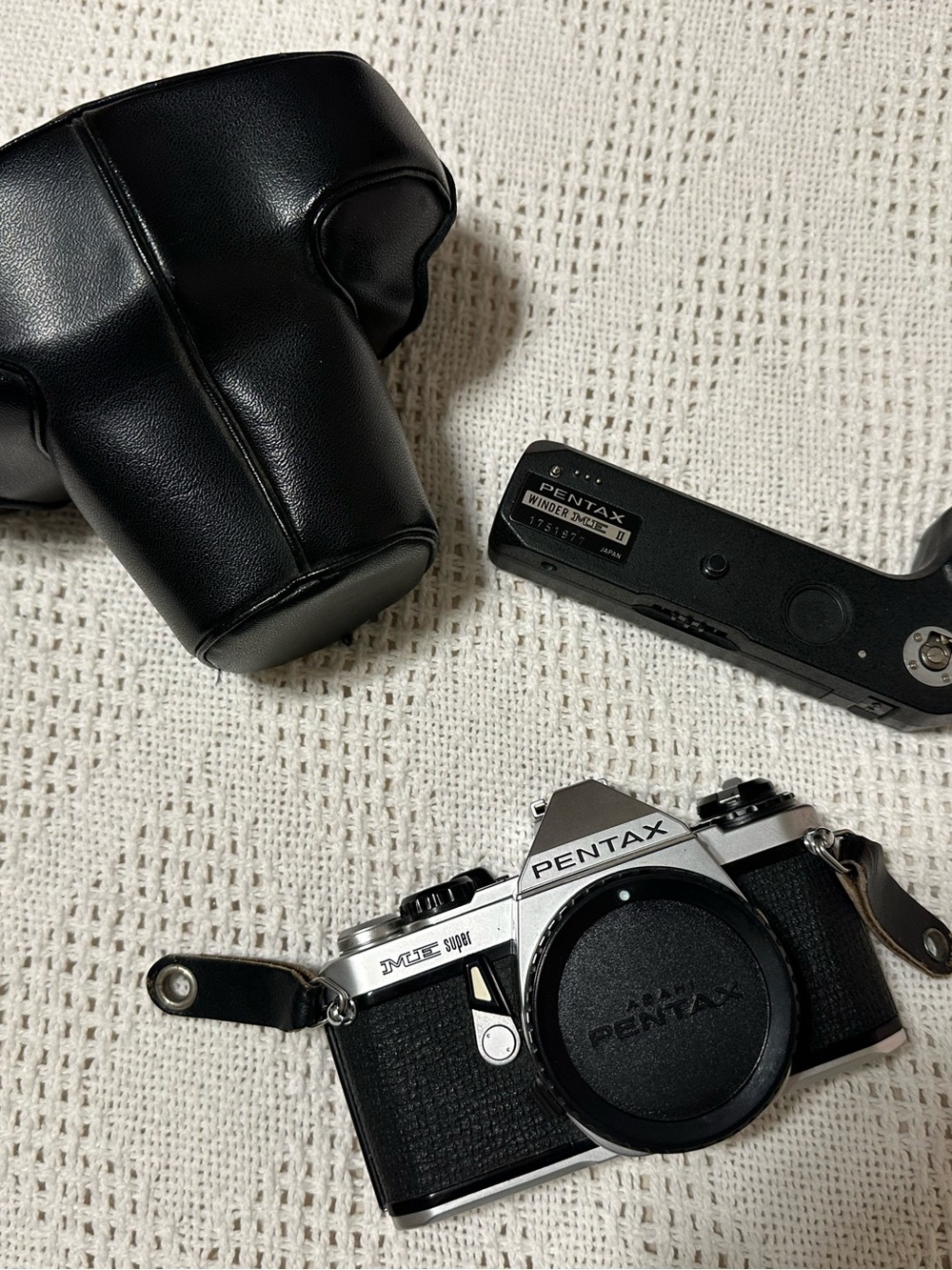 35mm Pentax ME Super Film Camera w/Power Winder